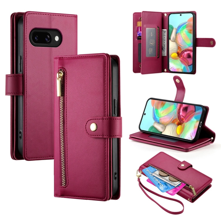 Nine Card-slot Zipper Wallet Bag Leather Phone Case, For Google Pixel 11 Pro XL, For Google Pixel 11 / Pixel 11 Pro, For Google Pixel 10a, For Google Pixel 9a, For Google Pixel 9 Pro XL, For Google Pixel 9 / 9 Pro, For Google Pixel 8a                  ...