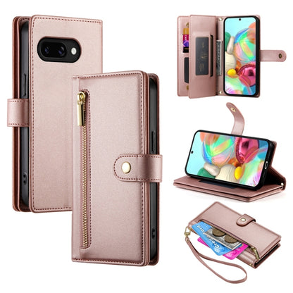 Nine Card-slot Zipper Wallet Bag Leather Phone Case, For Google Pixel 11 Pro XL, For Google Pixel 11 / Pixel 11 Pro, For Google Pixel 10a, For Google Pixel 9a, For Google Pixel 9 Pro XL, For Google Pixel 9 / 9 Pro, For Google Pixel 8a                  ...