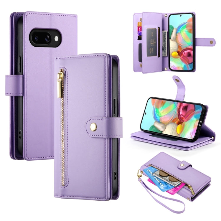 Nine Card-slot Zipper Wallet Bag Leather Phone Case, For Google Pixel 11 Pro XL, For Google Pixel 11 / Pixel 11 Pro, For Google Pixel 10a, For Google Pixel 9a, For Google Pixel 9 Pro XL, For Google Pixel 9 / 9 Pro, For Google Pixel 8a                  ...