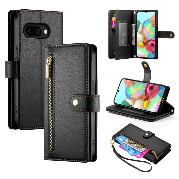 Nine Card-slot Zipper Wallet Bag Leather Phone Case, For Google Pixel 11 Pro XL, For Google Pixel 11 / Pixel 11 Pro, For Google Pixel 10a, For Google Pixel 9a, For Google Pixel 9 Pro XL, For Google Pixel 9 / 9 Pro, For Google Pixel 8a                  ...