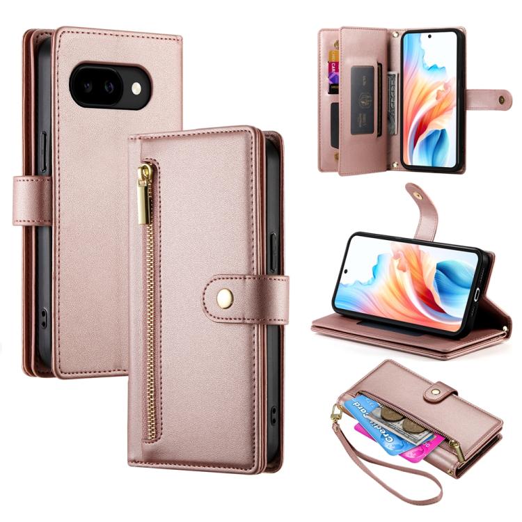 Nine Card-slot Zipper Wallet Bag Leather Phone Case, For Google Pixel 11 Pro XL, For Google Pixel 11 / Pixel 11 Pro, For Google Pixel 10a, For Google Pixel 9a, For Google Pixel 9 Pro XL, For Google Pixel 9 / 9 Pro, For Google Pixel 8a                  ...