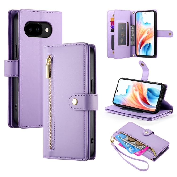 Nine Card-slot Zipper Wallet Bag Leather Phone Case, For Google Pixel 11 Pro XL, For Google Pixel 11 / Pixel 11 Pro, For Google Pixel 10a, For Google Pixel 9a, For Google Pixel 9 Pro XL, For Google Pixel 9 / 9 Pro, For Google Pixel 8a                  ...