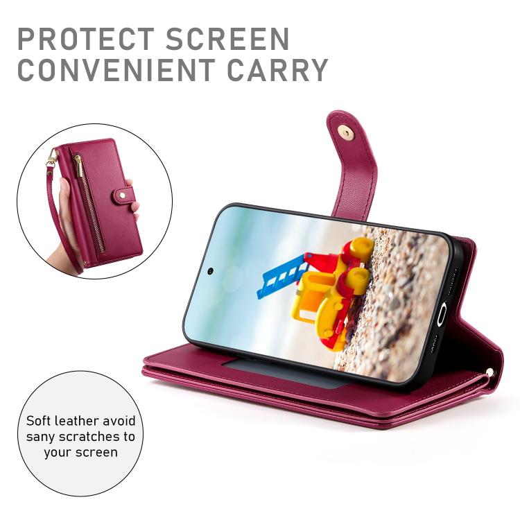 Nine Card-slot Zipper Wallet Bag Leather Phone Case, For Google Pixel 11 Pro XL, For Google Pixel 11 / Pixel 11 Pro, For Google Pixel 10a, For Google Pixel 9a, For Google Pixel 9 Pro XL, For Google Pixel 9 / 9 Pro, For Google Pixel 8a                  ...