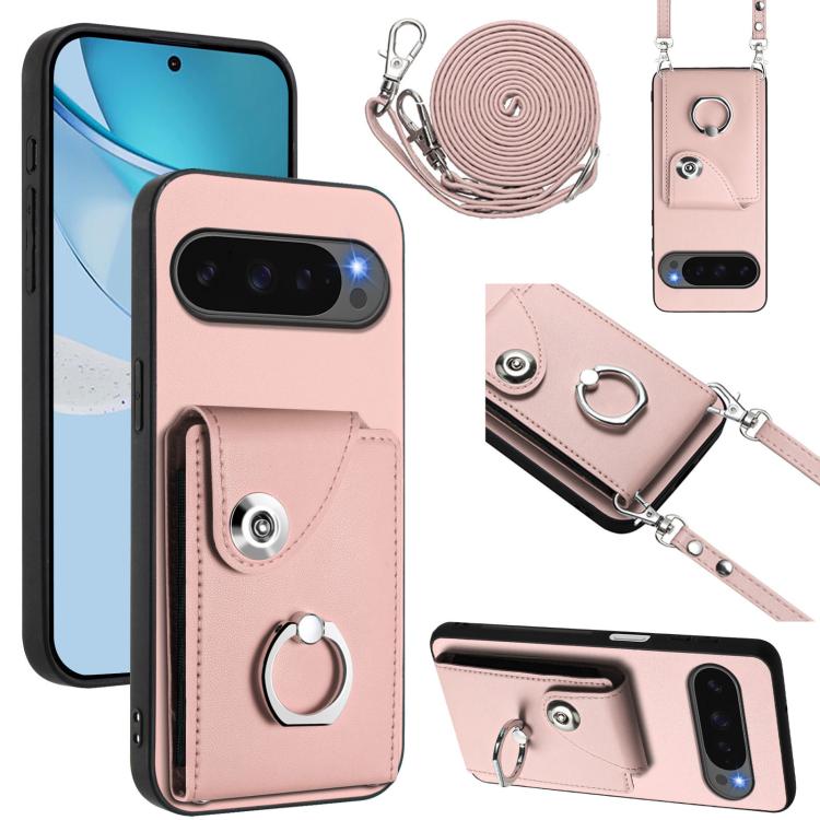 Organ Card Bag Ring Holder Phone Case with Long Lanyard, For Google Pixel 10 Pro XL, For Google Pixel 10 / 10 Pro, For Google Pixel 9 Pro XL, For Google Pixel 9 / 9 Pro, For Google Pixel 8a, For Google Pixel 8 Pro, For Google Pixel 8