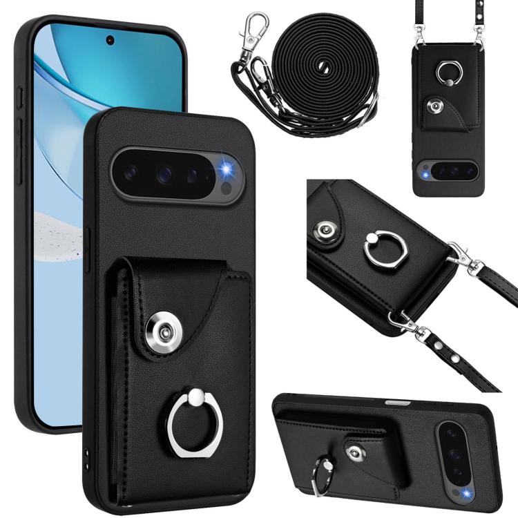 Organ Card Bag Ring Holder Phone Case with Long Lanyard, For Google Pixel 10 Pro XL, For Google Pixel 10 / 10 Pro, For Google Pixel 9 Pro XL, For Google Pixel 9 / 9 Pro, For Google Pixel 8a, For Google Pixel 8 Pro, For Google Pixel 8