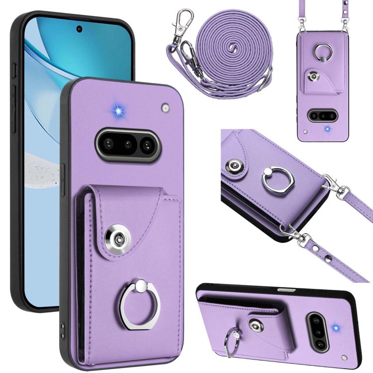 Organ Card Bag Ring Holder Phone Case with Long Lanyard, For Nothing CMF Phone 2 Pro, For Nothing Phone 3a, For Nothing Phone 3a Pro, For Nothing CMF Phone 1, For Nothing Phone 2a