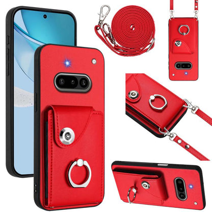 Organ Card Bag Ring Holder Phone Case with Long Lanyard, For Nothing CMF Phone 2 Pro, For Nothing Phone 3a, For Nothing Phone 3a Pro, For Nothing CMF Phone 1, For Nothing Phone 2a