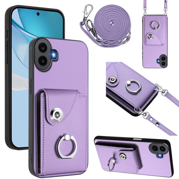 Organ Card Bag Ring Holder Phone Case with Long Lanyard, For Nothing CMF Phone 2 Pro, For Nothing Phone 3a, For Nothing Phone 3a Pro, For Nothing CMF Phone 1, For Nothing Phone 2a