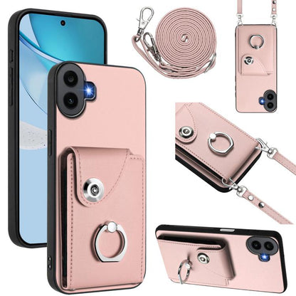 Organ Card Bag Ring Holder Phone Case with Long Lanyard, For Nothing CMF Phone 2 Pro, For Nothing Phone 3a, For Nothing Phone 3a Pro, For Nothing CMF Phone 1, For Nothing Phone 2a