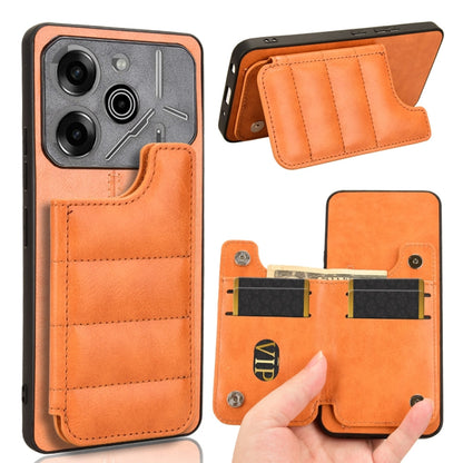 Cow Pattern Sewing Card Bag Phone Case, For Tecno Camon 30S / Camon 30S Pro, For Tecno Spark 30 Pro 4G, For Tecno Spark 30 4G, For Tecno Spark 30C, For Tecno Spark Go 1, For Tecno Pova 6 Pro 5G, For Tecno Spark 20 Pro+ 4G, For Tecno Spark 20 Pro 4G