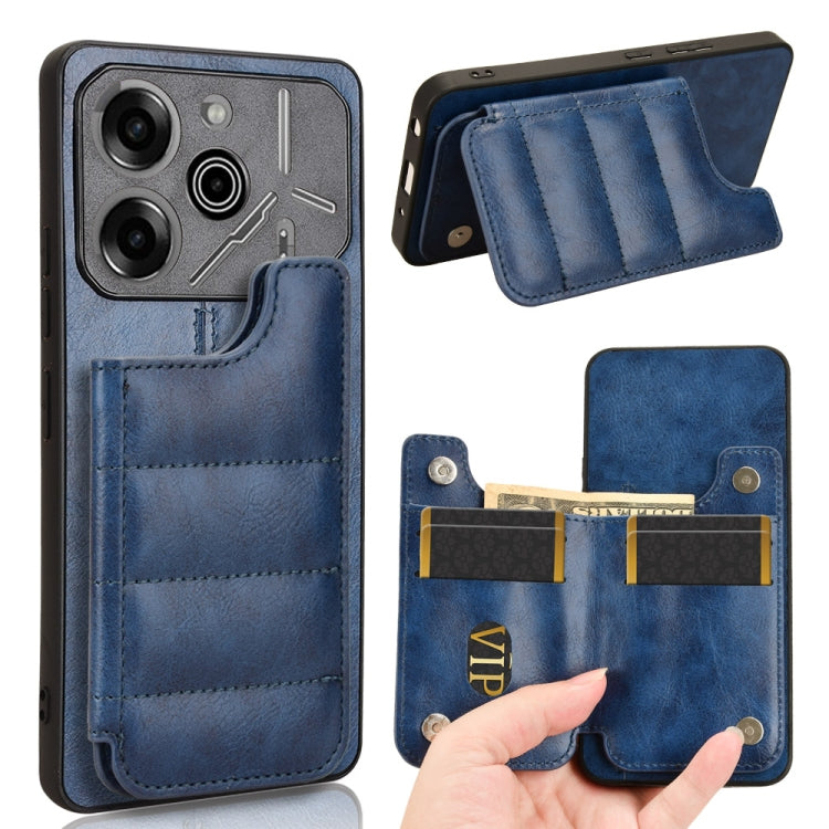Cow Pattern Sewing Card Bag Phone Case, For Tecno Camon 30S / Camon 30S Pro, For Tecno Spark 30 Pro 4G, For Tecno Spark 30 4G, For Tecno Spark 30C, For Tecno Spark Go 1, For Tecno Pova 6 Pro 5G, For Tecno Spark 20 Pro+ 4G, For Tecno Spark 20 Pro 4G