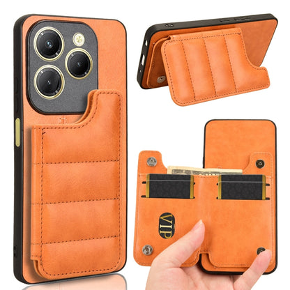 Cow Pattern Sewing Card Bag Phone Case, For Tecno Camon 30S / Camon 30S Pro, For Tecno Spark 30 Pro 4G, For Tecno Spark 30 4G, For Tecno Spark 30C, For Tecno Spark Go 1, For Tecno Pova 6 Pro 5G, For Tecno Spark 20 Pro+ 4G, For Tecno Spark 20 Pro 4G