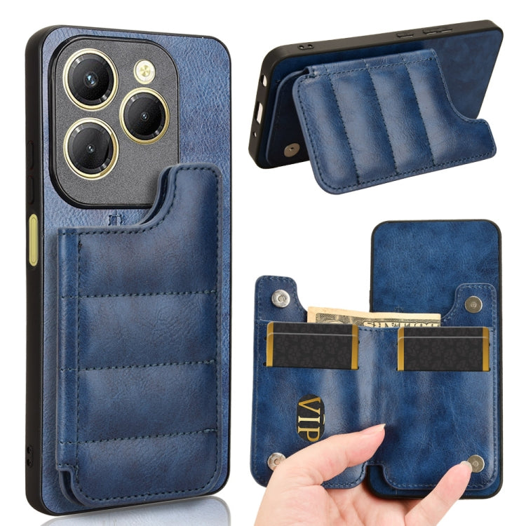 Cow Pattern Sewing Card Bag Phone Case, For Tecno Camon 30S / Camon 30S Pro, For Tecno Spark 30 Pro 4G, For Tecno Spark 30 4G, For Tecno Spark 30C, For Tecno Spark Go 1, For Tecno Pova 6 Pro 5G, For Tecno Spark 20 Pro+ 4G, For Tecno Spark 20 Pro 4G