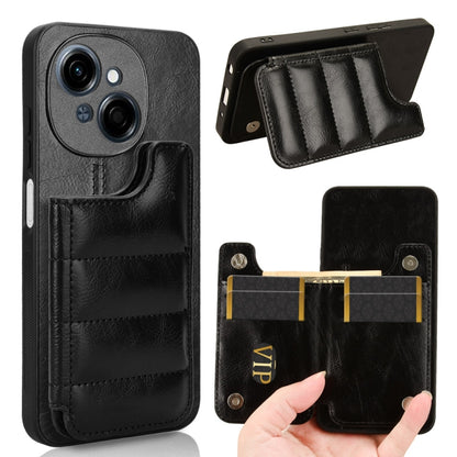 Cow Pattern Sewing Card Bag Phone Case, For Tecno Camon 30S / Camon 30S Pro, For Tecno Spark 30 Pro 4G, For Tecno Spark 30 4G, For Tecno Spark 30C, For Tecno Spark Go 1, For Tecno Pova 6 Pro 5G, For Tecno Spark 20 Pro+ 4G, For Tecno Spark 20 Pro 4G