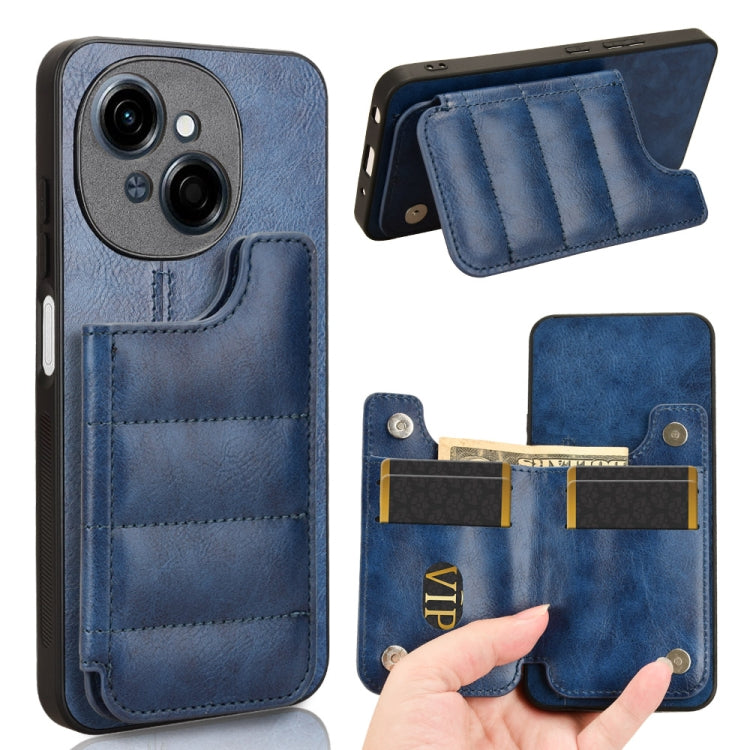 Cow Pattern Sewing Card Bag Phone Case, For Tecno Camon 30S / Camon 30S Pro, For Tecno Spark 30 Pro 4G, For Tecno Spark 30 4G, For Tecno Spark 30C, For Tecno Spark Go 1, For Tecno Pova 6 Pro 5G, For Tecno Spark 20 Pro+ 4G, For Tecno Spark 20 Pro 4G