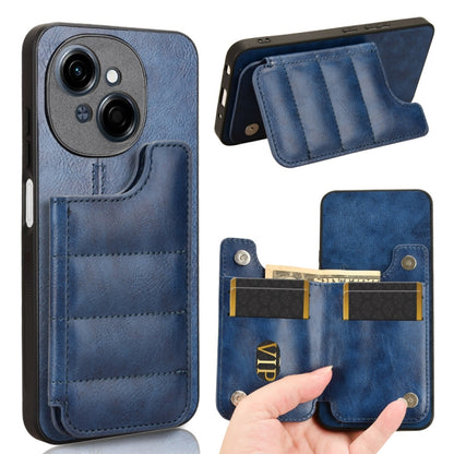 Cow Pattern Sewing Card Bag Phone Case, For Tecno Camon 30S / Camon 30S Pro, For Tecno Spark 30 Pro 4G, For Tecno Spark 30 4G, For Tecno Spark 30C, For Tecno Spark Go 1, For Tecno Pova 6 Pro 5G, For Tecno Spark 20 Pro+ 4G, For Tecno Spark 20 Pro 4G
