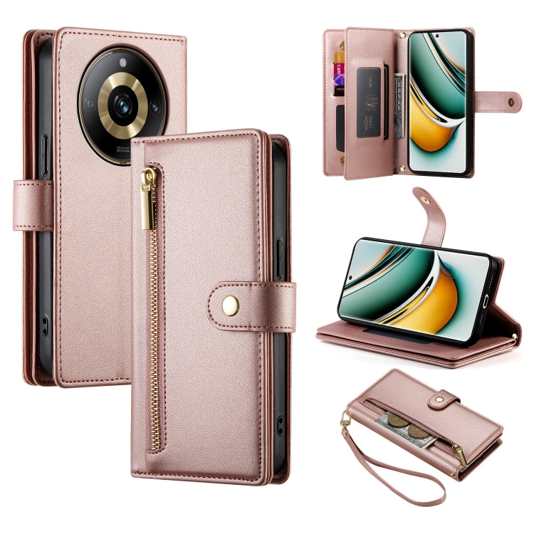 Nine Card-slot Zipper Wallet Bag Leather Phone Case, For Realme 12 5G, For Realme 12 Pro / 12 Pro+, For Realme C67 4G, For Realme 11 4G, For Realme 11 5G / 11x, For Realme C53 / Narzo N53 4G, For Realme 11 Pro / 11 Pro+, For Realme C65                 ...