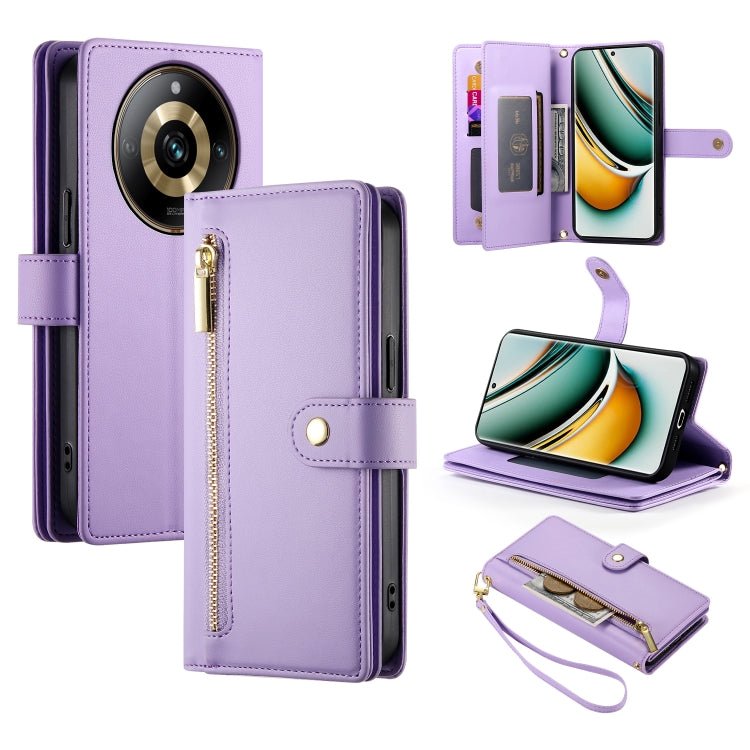 Nine Card-slot Zipper Wallet Bag Leather Phone Case, For Realme 12 5G, For Realme 12 Pro / 12 Pro+, For Realme C67 4G, For Realme 11 4G, For Realme 11 5G / 11x, For Realme C53 / Narzo N53 4G, For Realme 11 Pro / 11 Pro+, For Realme C65                 ...