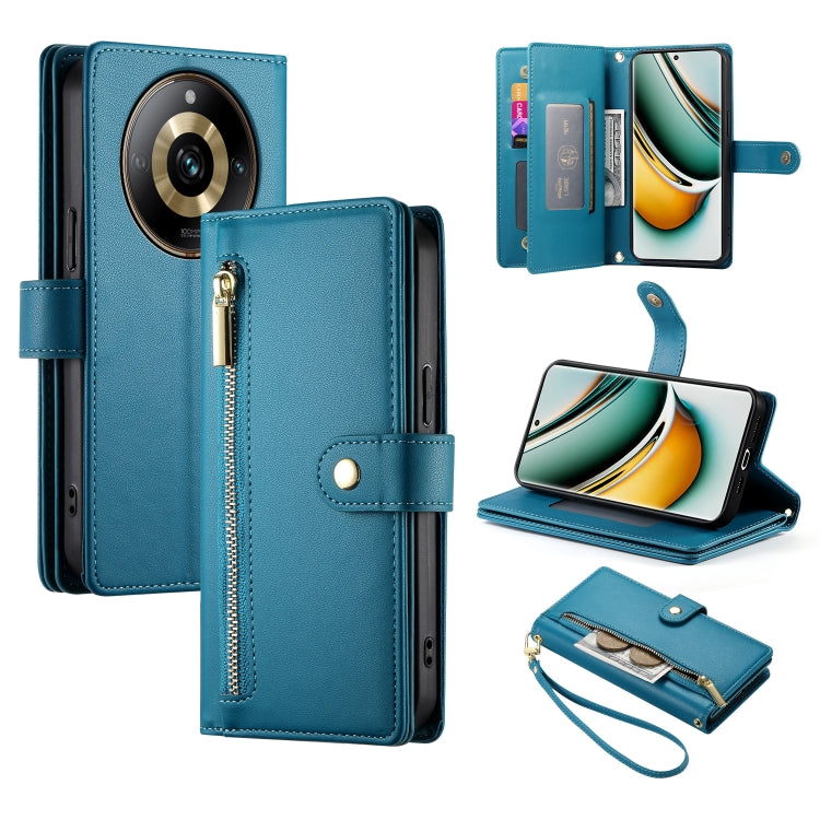 Nine Card-slot Zipper Wallet Bag Leather Phone Case, For Realme 12 5G, For Realme 12 Pro / 12 Pro+, For Realme C67 4G, For Realme 11 4G, For Realme 11 5G / 11x, For Realme C53 / Narzo N53 4G, For Realme 11 Pro / 11 Pro+, For Realme C65                 ...
