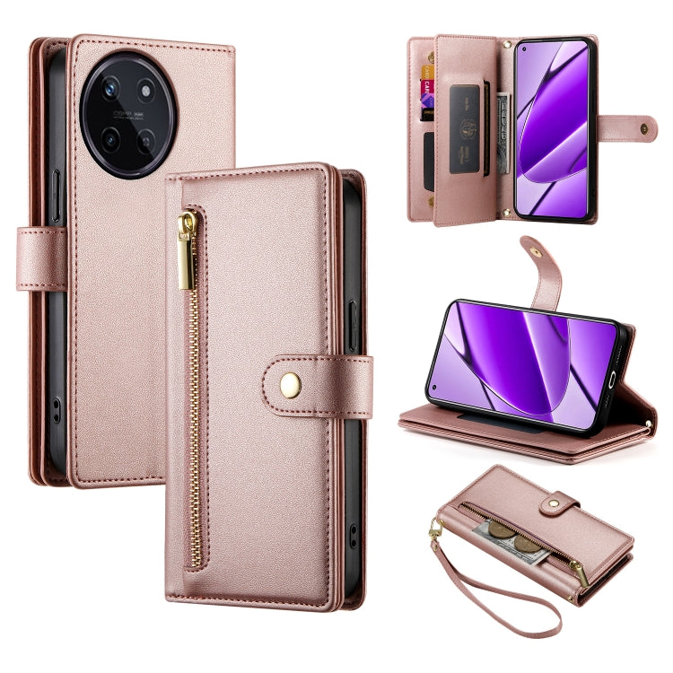 Nine Card-slot Zipper Wallet Bag Leather Phone Case, For Realme 12 5G, For Realme 12 Pro / 12 Pro+, For Realme C67 4G, For Realme 11 4G, For Realme 11 5G / 11x, For Realme C53 / Narzo N53 4G, For Realme 11 Pro / 11 Pro+, For Realme C65                 ...