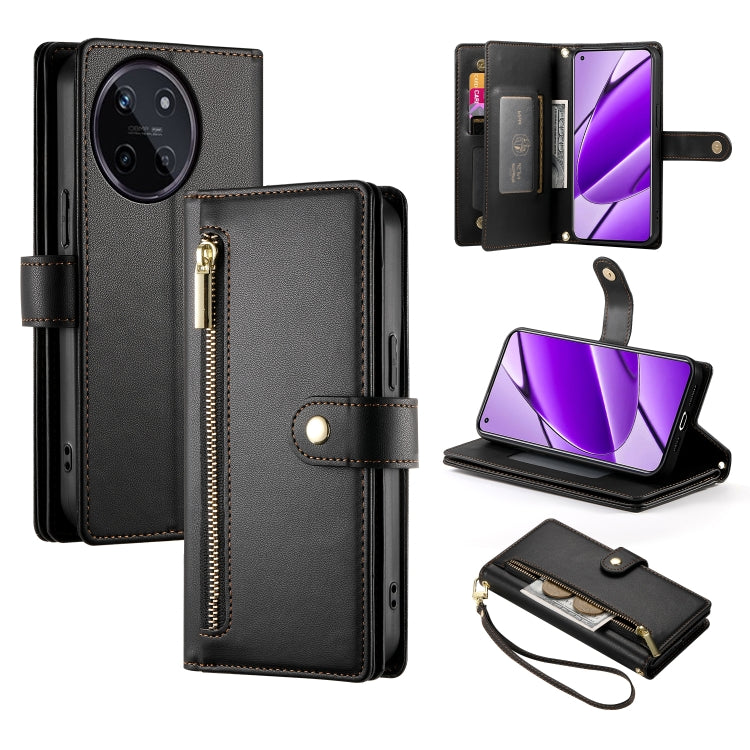 Nine Card-slot Zipper Wallet Bag Leather Phone Case, For Realme 12 5G, For Realme 12 Pro / 12 Pro+, For Realme C67 4G, For Realme 11 4G, For Realme 11 5G / 11x, For Realme C53 / Narzo N53 4G, For Realme 11 Pro / 11 Pro+, For Realme C65                 ...