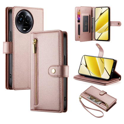 Nine Card-slot Zipper Wallet Bag Leather Phone Case, For Realme 12 5G, For Realme 12 Pro / 12 Pro+, For Realme C67 4G, For Realme 11 4G, For Realme 11 5G / 11x, For Realme C53 / Narzo N53 4G, For Realme 11 Pro / 11 Pro+, For Realme C65                 ...