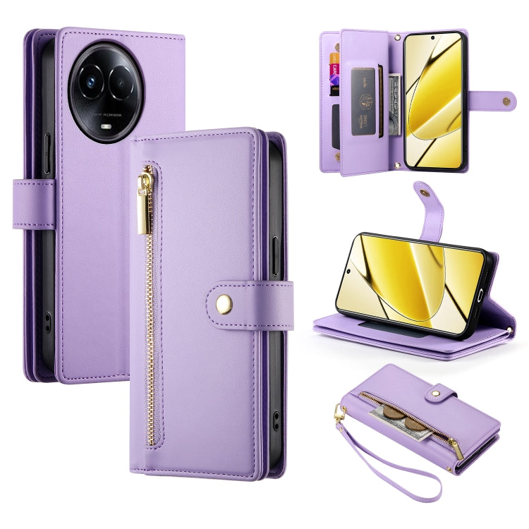 Nine Card-slot Zipper Wallet Bag Leather Phone Case, For Realme 12 5G, For Realme 12 Pro / 12 Pro+, For Realme C67 4G, For Realme 11 4G, For Realme 11 5G / 11x, For Realme C53 / Narzo N53 4G, For Realme 11 Pro / 11 Pro+, For Realme C65                 ...