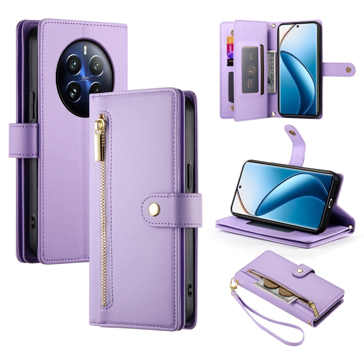 Nine Card-slot Zipper Wallet Bag Leather Phone Case, For Realme 12 5G, For Realme 12 Pro / 12 Pro+, For Realme C67 4G, For Realme 11 4G, For Realme 11 5G / 11x, For Realme C53 / Narzo N53 4G, For Realme 11 Pro / 11 Pro+, For Realme C65                 ...
