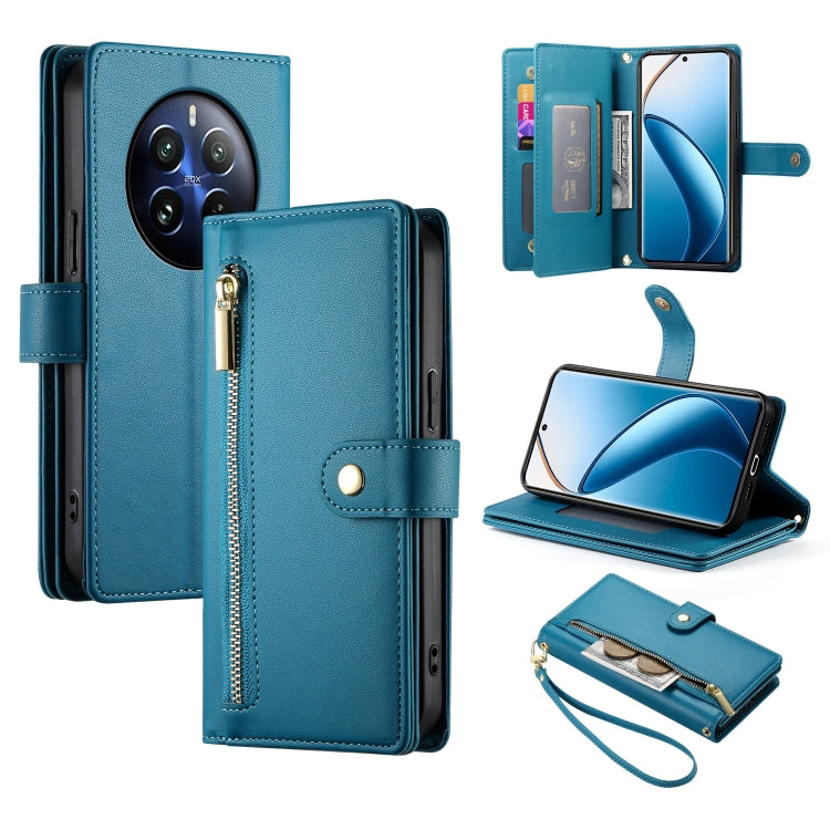 Nine Card-slot Zipper Wallet Bag Leather Phone Case, For Realme 12 5G, For Realme 12 Pro / 12 Pro+, For Realme C67 4G, For Realme 11 4G, For Realme 11 5G / 11x, For Realme C53 / Narzo N53 4G, For Realme 11 Pro / 11 Pro+, For Realme C65                 ...