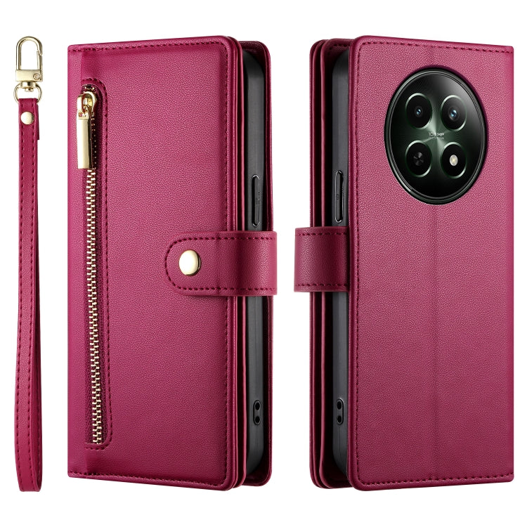 Nine Card-slot Zipper Wallet Bag Leather Phone Case, For Realme 12 5G, For Realme 12 Pro / 12 Pro+, For Realme C67 4G, For Realme 11 4G, For Realme 11 5G / 11x, For Realme C53 / Narzo N53 4G, For Realme 11 Pro / 11 Pro+, For Realme C65                 ...