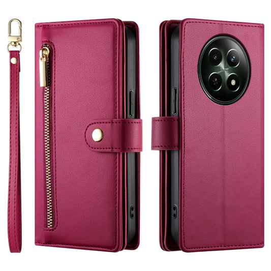 Nine Card-slot Zipper Wallet Bag Leather Phone Case, For Realme 12 5G, For Realme 12 Pro / 12 Pro+, For Realme C67 4G, For Realme 11 4G, For Realme 11 5G / 11x, For Realme C53 / Narzo N53 4G, For Realme 11 Pro / 11 Pro+, For Realme C65                 ...