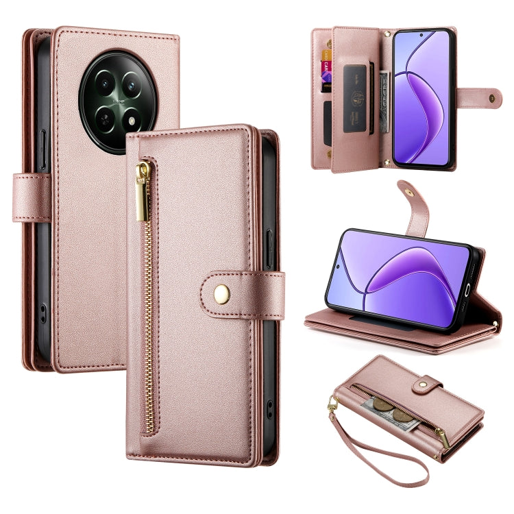 Nine Card-slot Zipper Wallet Bag Leather Phone Case, For Realme 12 5G, For Realme 12 Pro / 12 Pro+, For Realme C67 4G, For Realme 11 4G, For Realme 11 5G / 11x, For Realme C53 / Narzo N53 4G, For Realme 11 Pro / 11 Pro+, For Realme C65                 ...