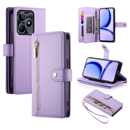Nine Card-slot Zipper Wallet Bag Leather Phone Case, For Realme 12 5G, For Realme 12 Pro / 12 Pro+, For Realme C67 4G, For Realme 11 4G, For Realme 11 5G / 11x, For Realme C53 / Narzo N53 4G, For Realme 11 Pro / 11 Pro+, For Realme C65                 ...