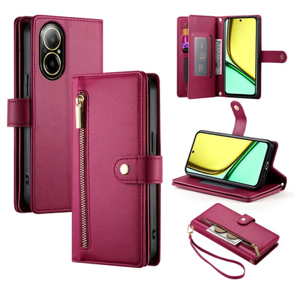 Nine Card-slot Zipper Wallet Bag Leather Phone Case, For Realme 12 5G, For Realme 12 Pro / 12 Pro+, For Realme C67 4G, For Realme 11 4G, For Realme 11 5G / 11x, For Realme C53 / Narzo N53 4G, For Realme 11 Pro / 11 Pro+, For Realme C65                 ...