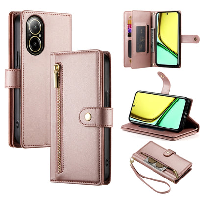 Nine Card-slot Zipper Wallet Bag Leather Phone Case, For Realme 12 5G, For Realme 12 Pro / 12 Pro+, For Realme C67 4G, For Realme 11 4G, For Realme 11 5G / 11x, For Realme C53 / Narzo N53 4G, For Realme 11 Pro / 11 Pro+, For Realme C65                 ...
