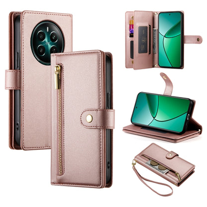 Nine Card-slot Zipper Wallet Bag Leather Phone Case, For Realme 16T 5G, For Realme C100 4G, For Realme 16 5G, For Realme C85 5G / Realme 15x 5G, For Realme C85 Pro 4G, For Realme 15T 5G, For Realme 15 5G / Realme 15 Pro 5G, For Realme 14 / Realme P3 5G...