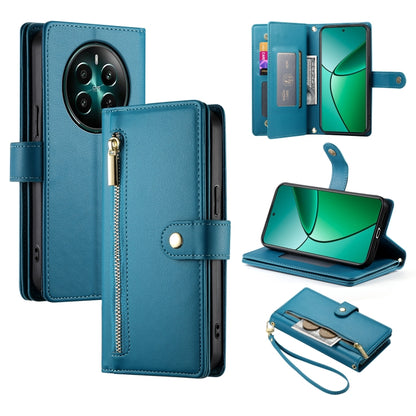 Nine Card-slot Zipper Wallet Bag Leather Phone Case, For Realme 16T 5G, For Realme C100 4G, For Realme 16 5G, For Realme C85 5G / Realme 15x 5G, For Realme C85 Pro 4G, For Realme 15T 5G, For Realme 15 5G / Realme 15 Pro 5G, For Realme 14 / Realme P3 5G...