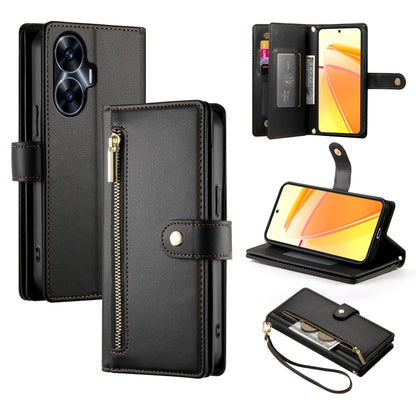 Nine Card-slot Zipper Wallet Bag Leather Phone Case, For Realme 12 5G, For Realme 12 Pro / 12 Pro+, For Realme C67 4G, For Realme 11 4G, For Realme 11 5G / 11x, For Realme C53 / Narzo N53 4G, For Realme 11 Pro / 11 Pro+, For Realme C65                 ...