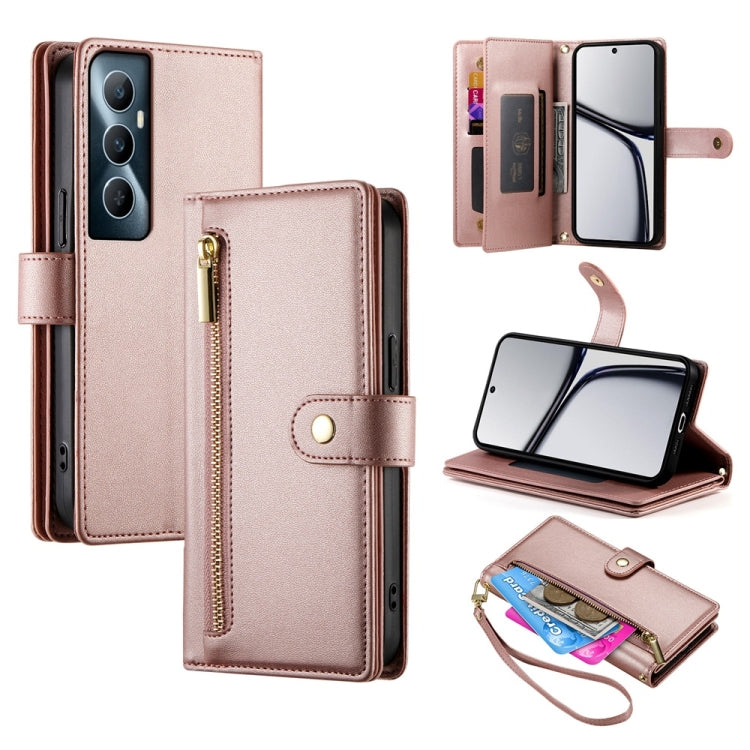 Nine Card-slot Zipper Wallet Bag Leather Phone Case, For Realme 12 5G, For Realme 12 Pro / 12 Pro+, For Realme C67 4G, For Realme 11 4G, For Realme 11 5G / 11x, For Realme C53 / Narzo N53 4G, For Realme 11 Pro / 11 Pro+, For Realme C65                 ...