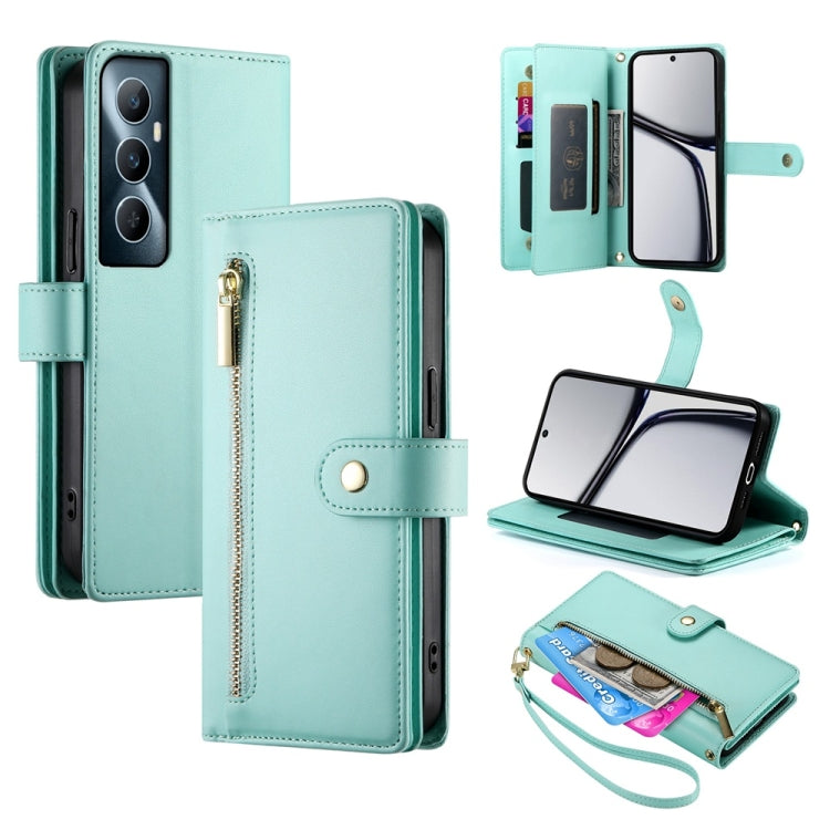 Nine Card-slot Zipper Wallet Bag Leather Phone Case, For Realme 12 5G, For Realme 12 Pro / 12 Pro+, For Realme C67 4G, For Realme 11 4G, For Realme 11 5G / 11x, For Realme C53 / Narzo N53 4G, For Realme 11 Pro / 11 Pro+, For Realme C65                 ...