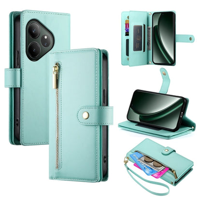 Nine Card-slot Zipper Wallet Bag Leather Phone Case, For Realme 16T 5G, For Realme C100 4G, For Realme 16 5G, For Realme C85 5G / Realme 15x 5G, For Realme C85 Pro 4G, For Realme 15T 5G, For Realme 15 5G / Realme 15 Pro 5G, For Realme 14 / Realme P3 5G...