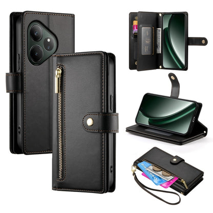 Nine Card-slot Zipper Wallet Bag Leather Phone Case, For Realme 16T 5G, For Realme C100 4G, For Realme 16 5G, For Realme C85 5G / Realme 15x 5G, For Realme C85 Pro 4G, For Realme 15T 5G, For Realme 15 5G / Realme 15 Pro 5G, For Realme 14 / Realme P3 5G...