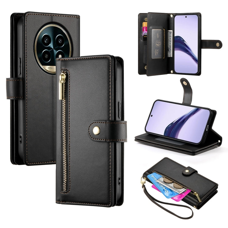 Nine Card-slot Zipper Wallet Bag Leather Phone Case, For Realme 16T 5G, For Realme C100 4G, For Realme 16 5G, For Realme C85 5G / Realme 15x 5G, For Realme C85 Pro 4G, For Realme 15T 5G, For Realme 15 5G / Realme 15 Pro 5G, For Realme 14 / Realme P3 5G...