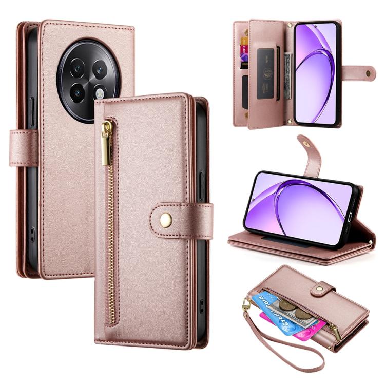 Nine Card-slot Zipper Wallet Bag Leather Phone Case, For Realme 16T 5G, For Realme C100 4G, For Realme 16 5G, For Realme C85 5G / Realme 15x 5G, For Realme C85 Pro 4G, For Realme 15T 5G, For Realme 15 5G / Realme 15 Pro 5G, For Realme 14 / Realme P3 5G...