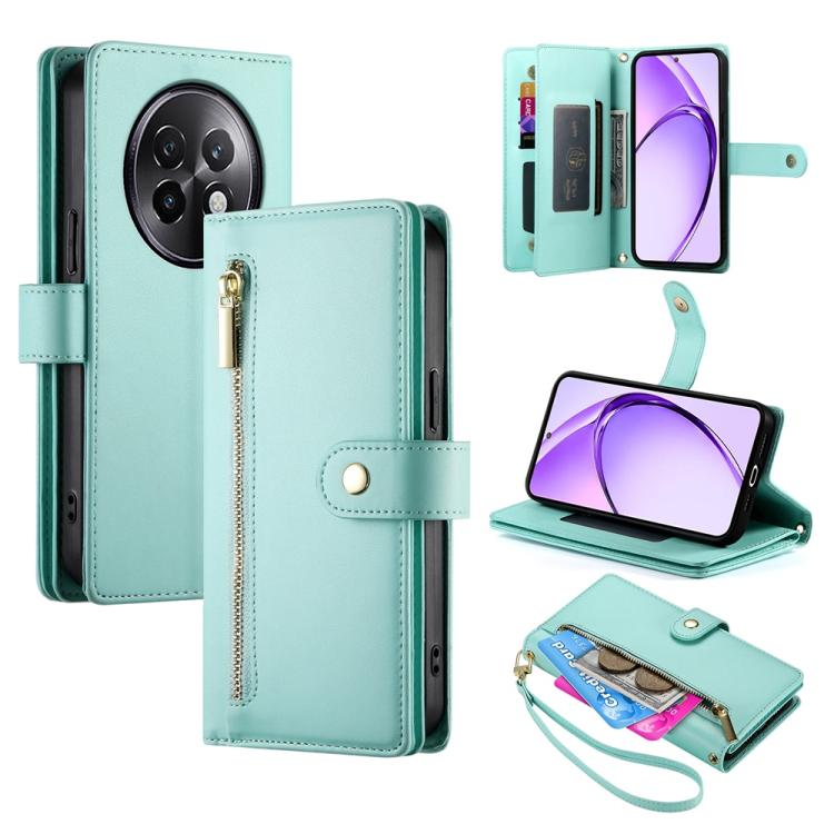 Nine Card-slot Zipper Wallet Bag Leather Phone Case, For Realme 16T 5G, For Realme C100 4G, For Realme 16 5G, For Realme C85 5G / Realme 15x 5G, For Realme C85 Pro 4G, For Realme 15T 5G, For Realme 15 5G / Realme 15 Pro 5G, For Realme 14 / Realme P3 5G...