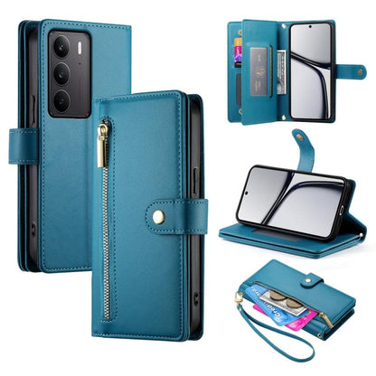 Nine Card-slot Zipper Wallet Bag Leather Phone Case, For Realme 16T 5G, For Realme C100 4G, For Realme 16 5G, For Realme C85 5G / Realme 15x 5G, For Realme C85 Pro 4G, For Realme 15T 5G, For Realme 15 5G / Realme 15 Pro 5G, For Realme 14 / Realme P3 5G...
