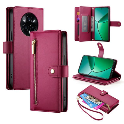 Nine Card-slot Zipper Wallet Bag Leather Phone Case, For Realme 16T 5G, For Realme C100 4G, For Realme 16 5G, For Realme C85 5G / Realme 15x 5G, For Realme C85 Pro 4G, For Realme 15T 5G, For Realme 15 5G / Realme 15 Pro 5G, For Realme 14 / Realme P3 5G...