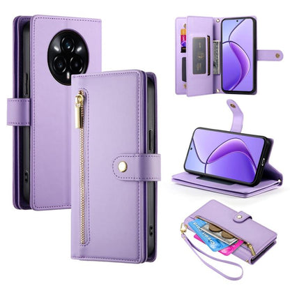 Nine Card-slot Zipper Wallet Bag Leather Phone Case, For Realme 16T 5G, For Realme C100 4G, For Realme 16 5G, For Realme C85 5G / Realme 15x 5G, For Realme C85 Pro 4G, For Realme 15T 5G, For Realme 15 5G / Realme 15 Pro 5G, For Realme 14 / Realme P3 5G...