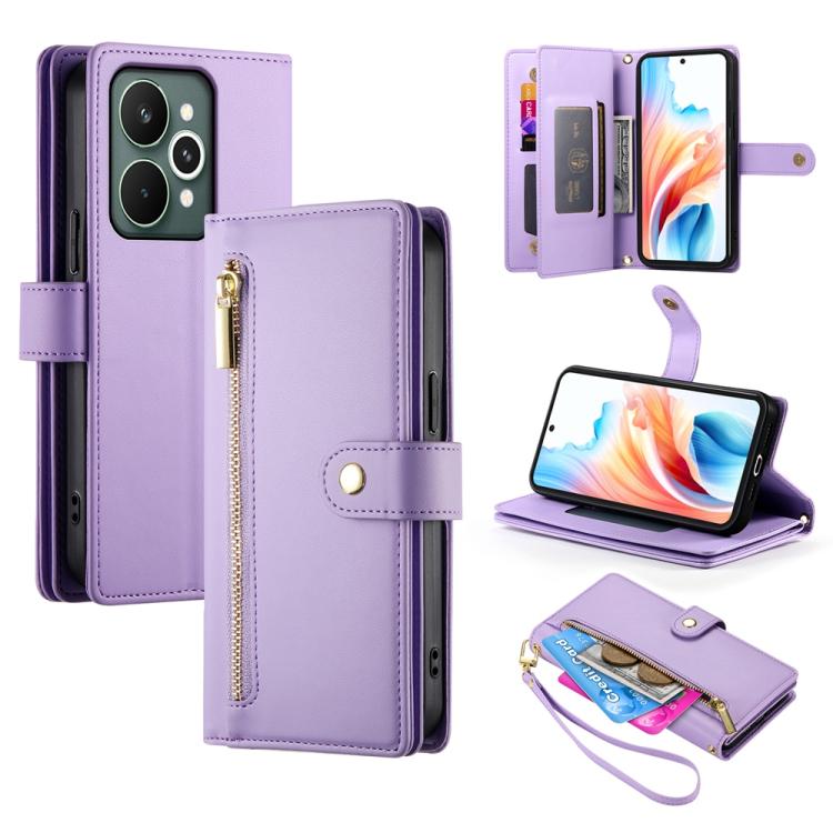 Nine Card-slot Zipper Wallet Bag Leather Phone Case, For Realme 16T 5G, For Realme C100 4G, For Realme 16 5G, For Realme C85 5G / Realme 15x 5G, For Realme C85 Pro 4G, For Realme 15T 5G, For Realme 15 5G / Realme 15 Pro 5G, For Realme 14 / Realme P3 5G...