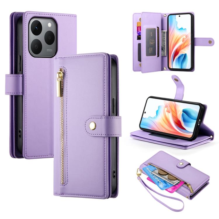 Nine Card-slot Zipper Wallet Bag Leather Phone Case, For Realme 16T 5G, For Realme C100 4G, For Realme 16 5G, For Realme C85 5G / Realme 15x 5G, For Realme C85 Pro 4G, For Realme 15T 5G, For Realme 15 5G / Realme 15 Pro 5G, For Realme 14 / Realme P3 5G...